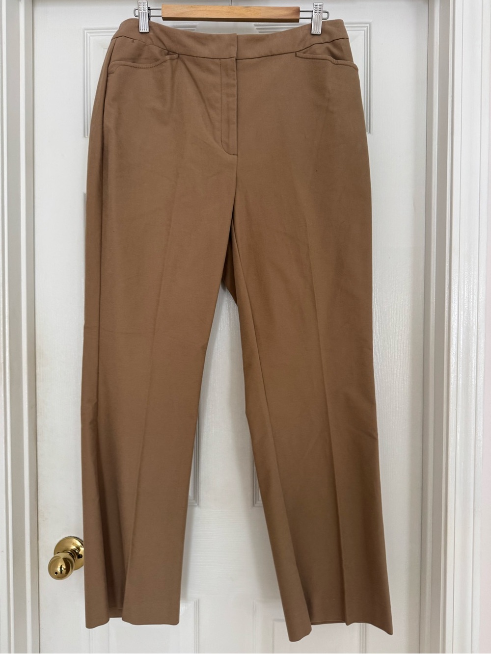 Talbots Women's Cotton Stretch Pants in Camel size 14W